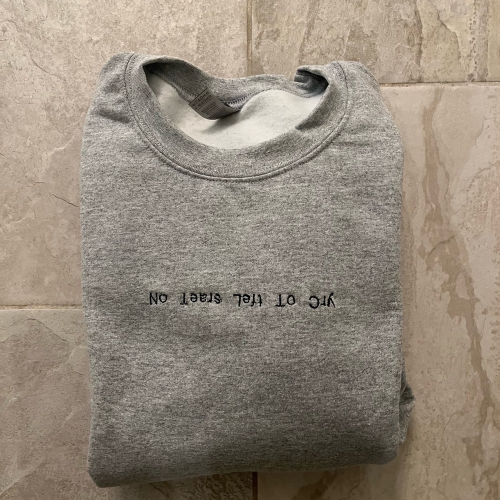 No tears left to cry embroidered crewneck